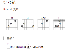 <b>《經濟艙》吉他譜_Key.L劉聰_C調簡單彈唱譜</b>
